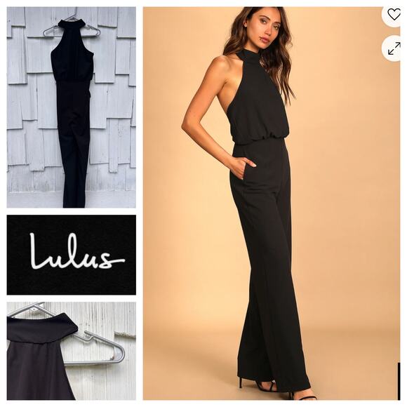 Lulus Moment for‎ Life Black Halter Jumpsuit XS - Picture 1 of 13